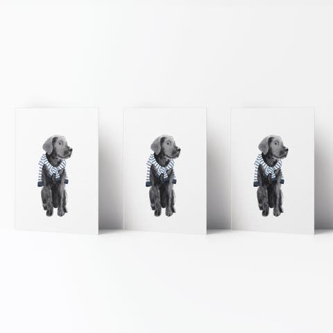 Everyday Greeting Card Pack (3ct) "Preppy Black Lab"