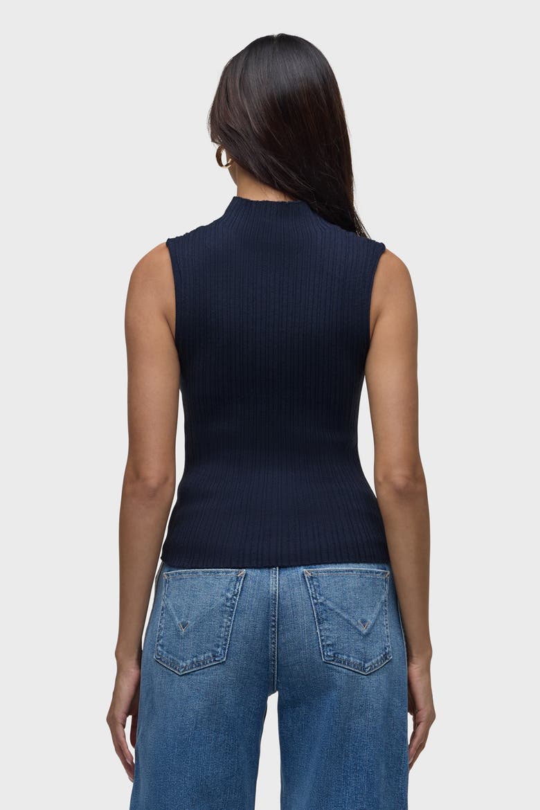 Mock Neck Sweater Tank, Alternate, color, NAVY