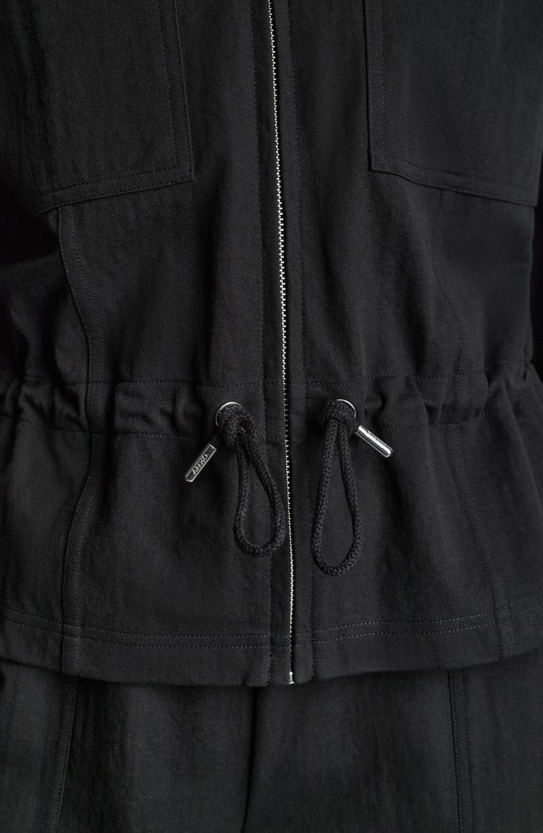 DKNY Arid Cotton Blend Piqué Jacket, Alternate, color, Black