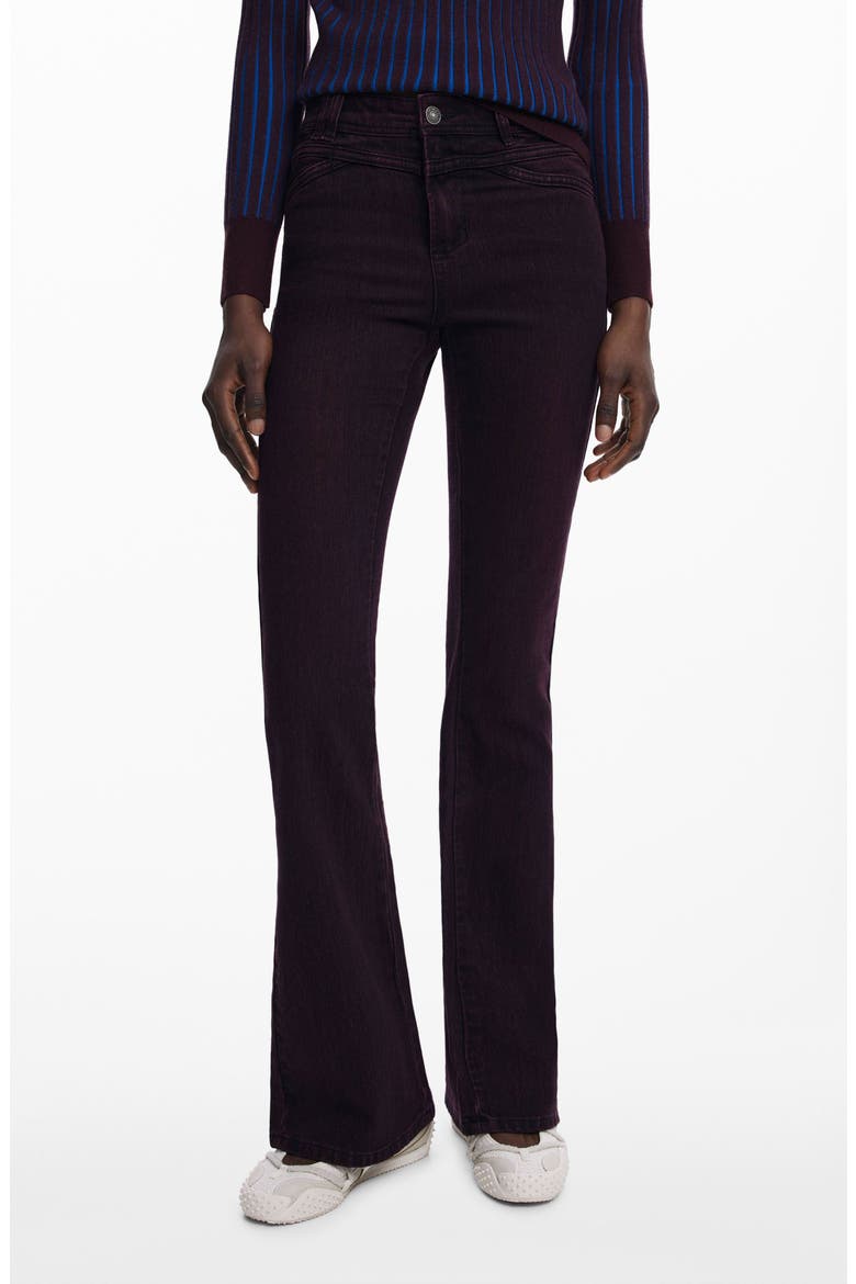 Flare Jeans, Main, color, BURGUNDY