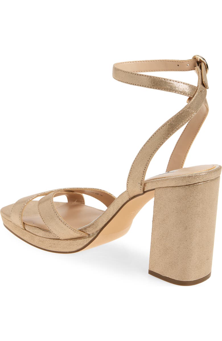 Nina Sheilia Ankle Strap Sandal, Alternate, color, Taupe Reflective Suedette