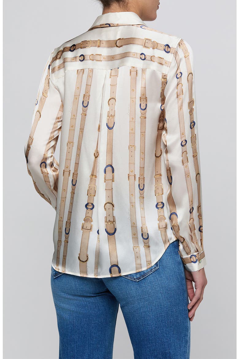 Tyler Silk Stripe Shirt, Alternate, color, ECRU MULTI STUD BELT STRIPE