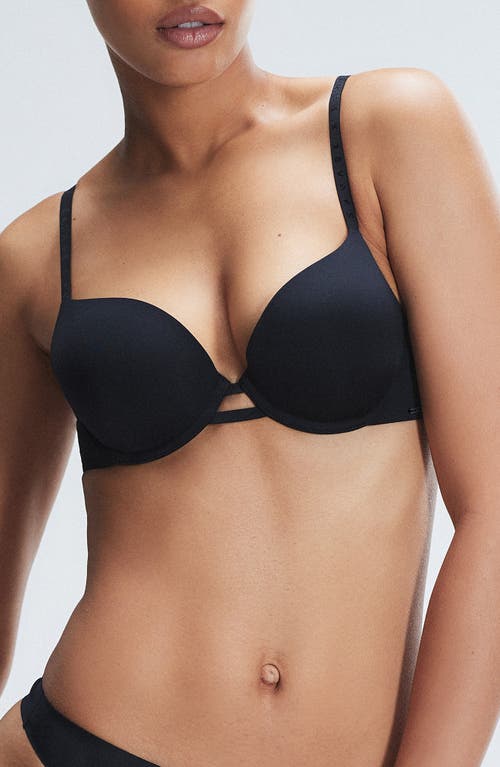 SAVAGE X FENTY Microfiber T-Shirt Bra in Black Caviar at Nordstrom, Size 32D