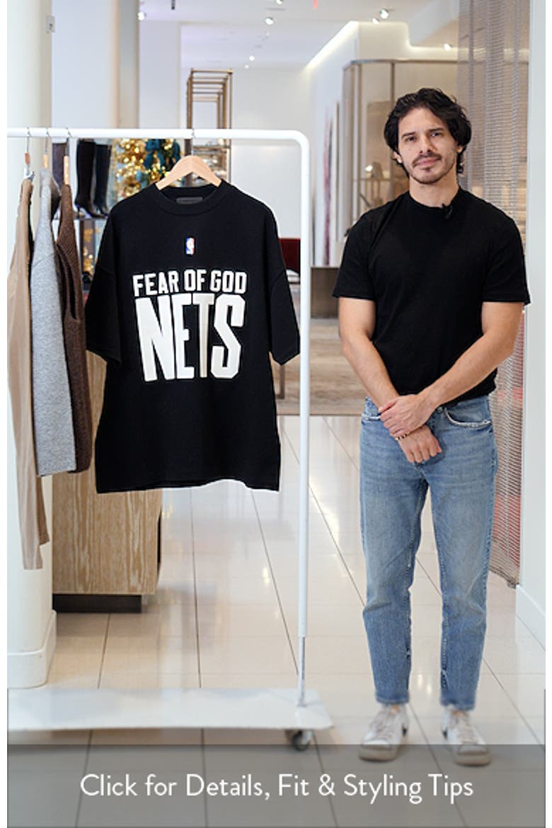 Fear of God Essentials x NBA Nets Classic Fit Graphic T-Shirt (Men