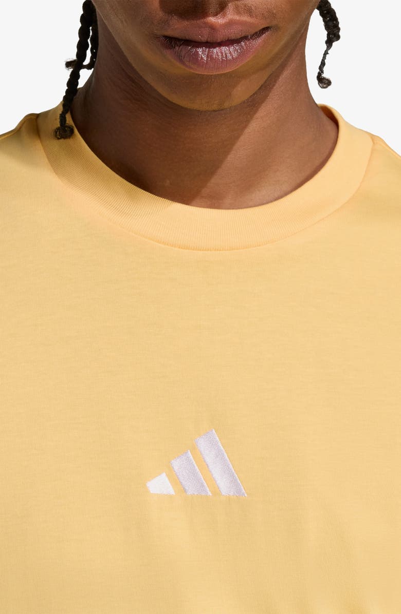adidas Essentials Small Logo Jersey T-Shirt, Alternate, color, Semi Ice Tangerine/ White