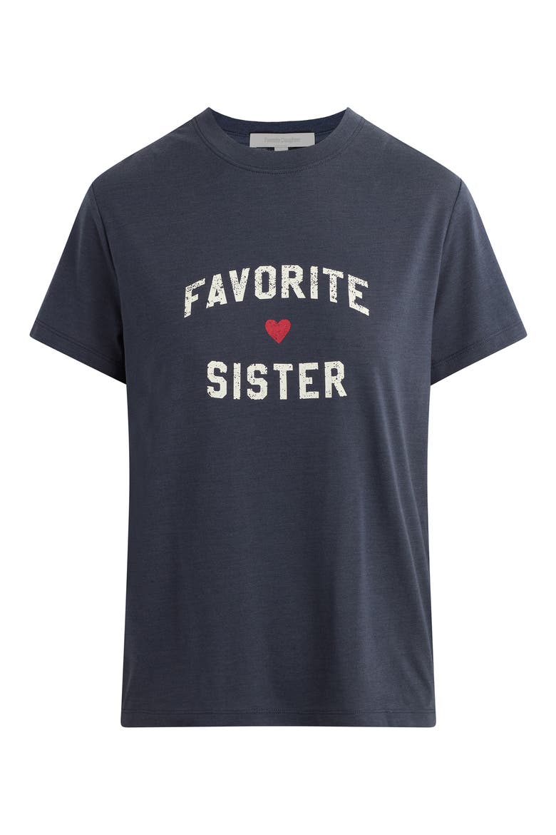 Favorite Sister Graphic T-Shirt, Alternate, color, NAVY/ GARDENIA