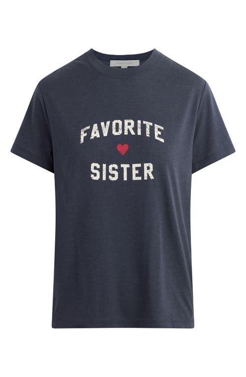 Favorite Daughter Favorite Sister Graphic T-shirt In Blue