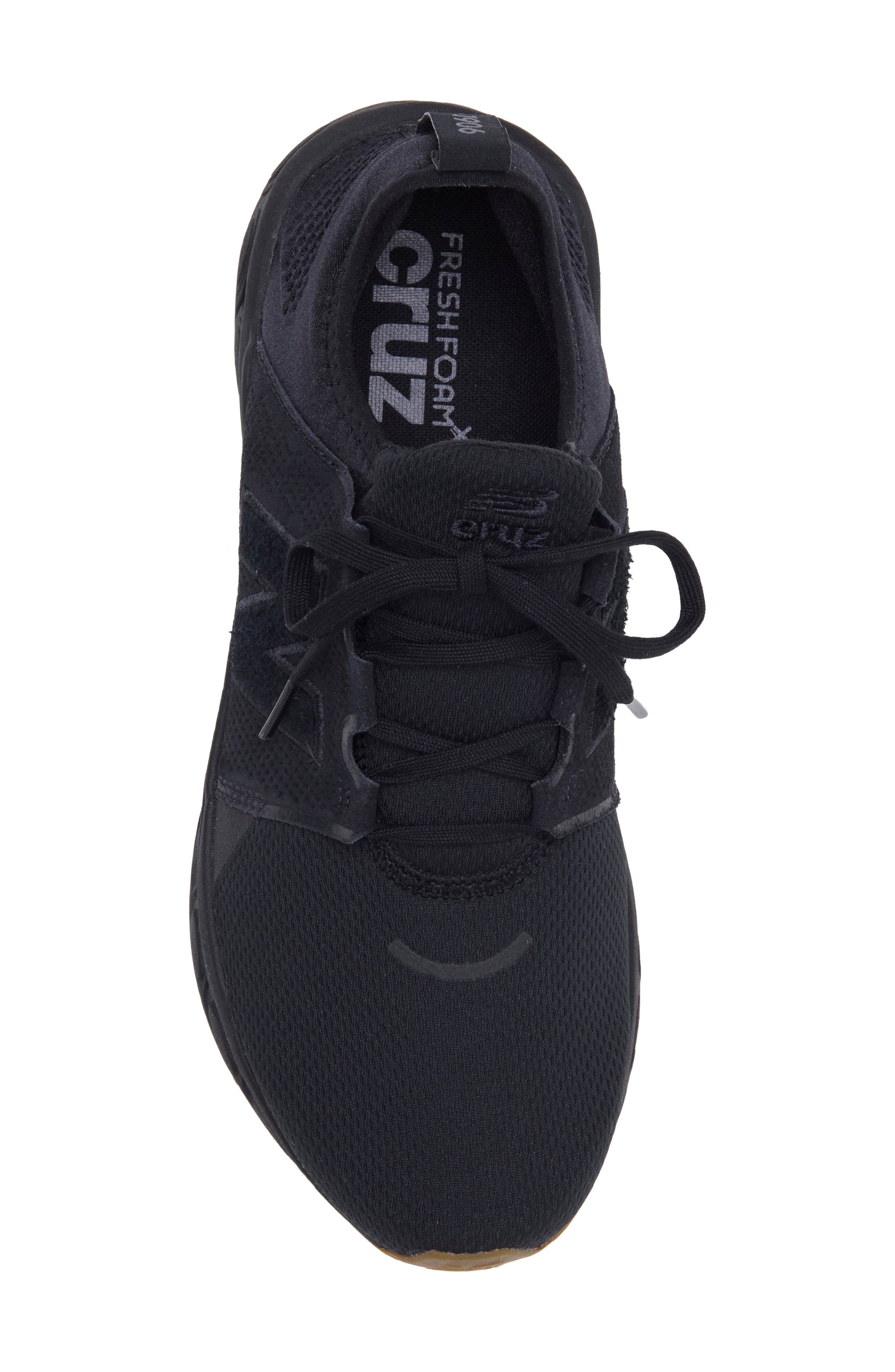 Cruz Sneaker, Alternate, color, BLACK/ BLACK