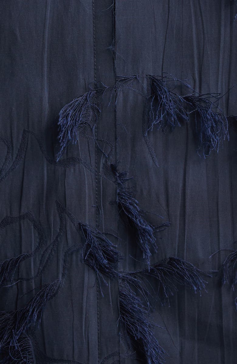 Jason Wu Collection Fil Coupé Crop Henley, Alternate, color, Ultra Navy