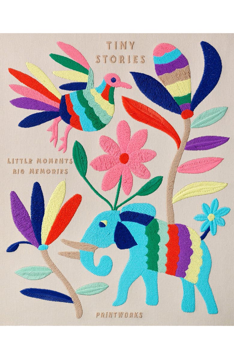 PRINTWORKS Tiny Stories Embroidered Photo Album, Alternate, color, Beige Multi