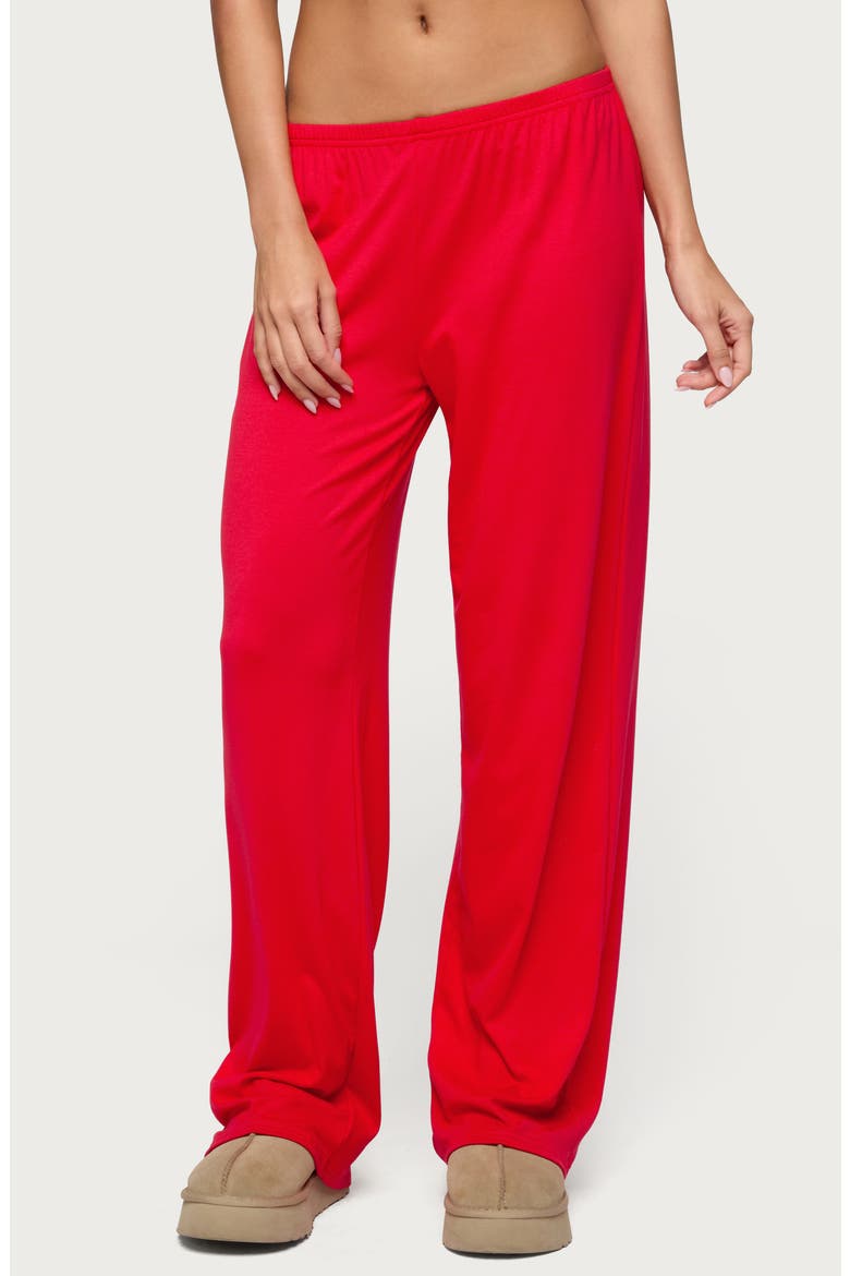 Justina Lounge Pants, Main, color, RED