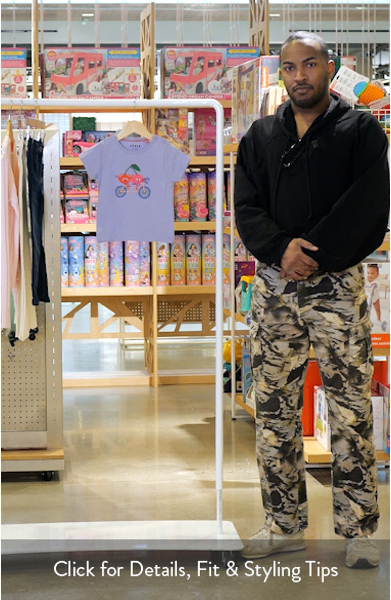 Kids' Cherry Appliqué Cotton Graphic T-Shirt, sales video thumbnail