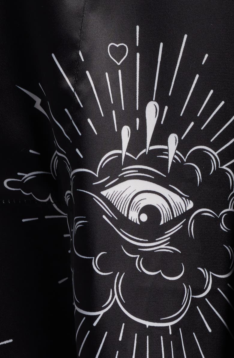 Dressed in Lala Lala Oversize Satin Button-Up Shirt & Wide Leg Pants Set, Alternate, color, 