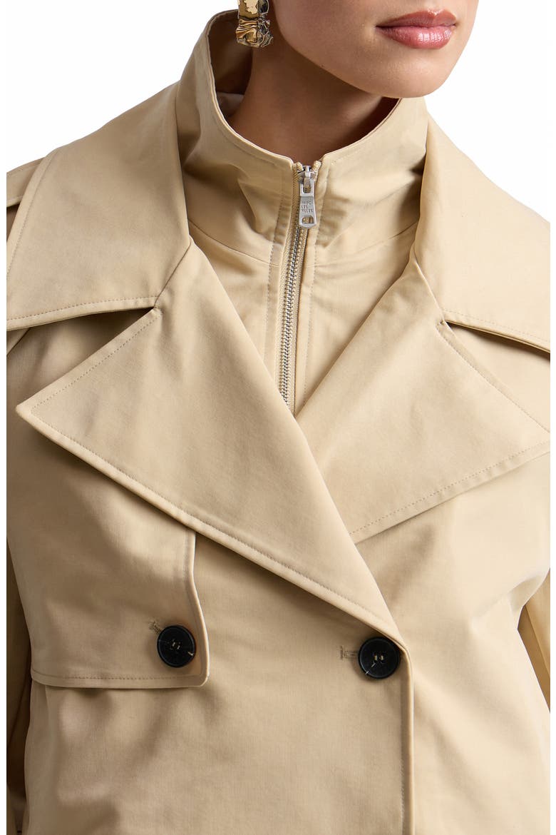 Cropped High Neck Jacket, Alternate, color, KHAKI