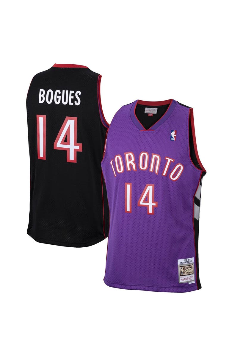 Mitchell & Ness Men's Mitchell & Ness Muggsy Bogues Purple Toronto Raptors 2001/02 Hardwood Classics Swingman Jersey, Main, color, 