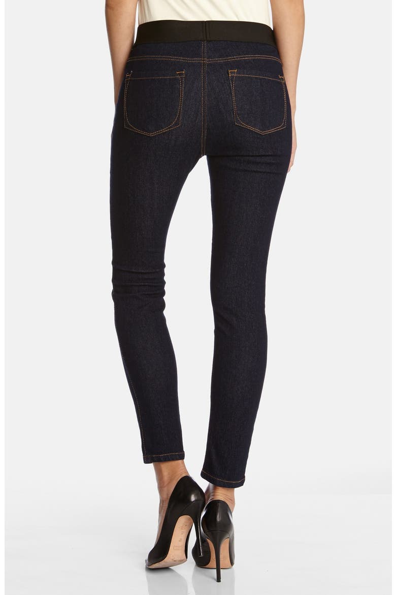 Dark Rinse Denim Leggings, Alternate, color, INDIGO
