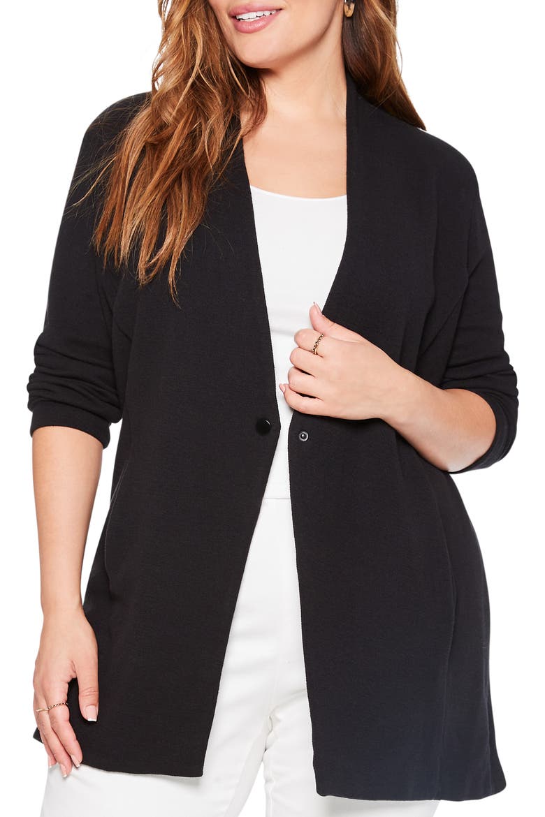Grace Open Front Knit Jacket, Main, color, BLACK ONYX