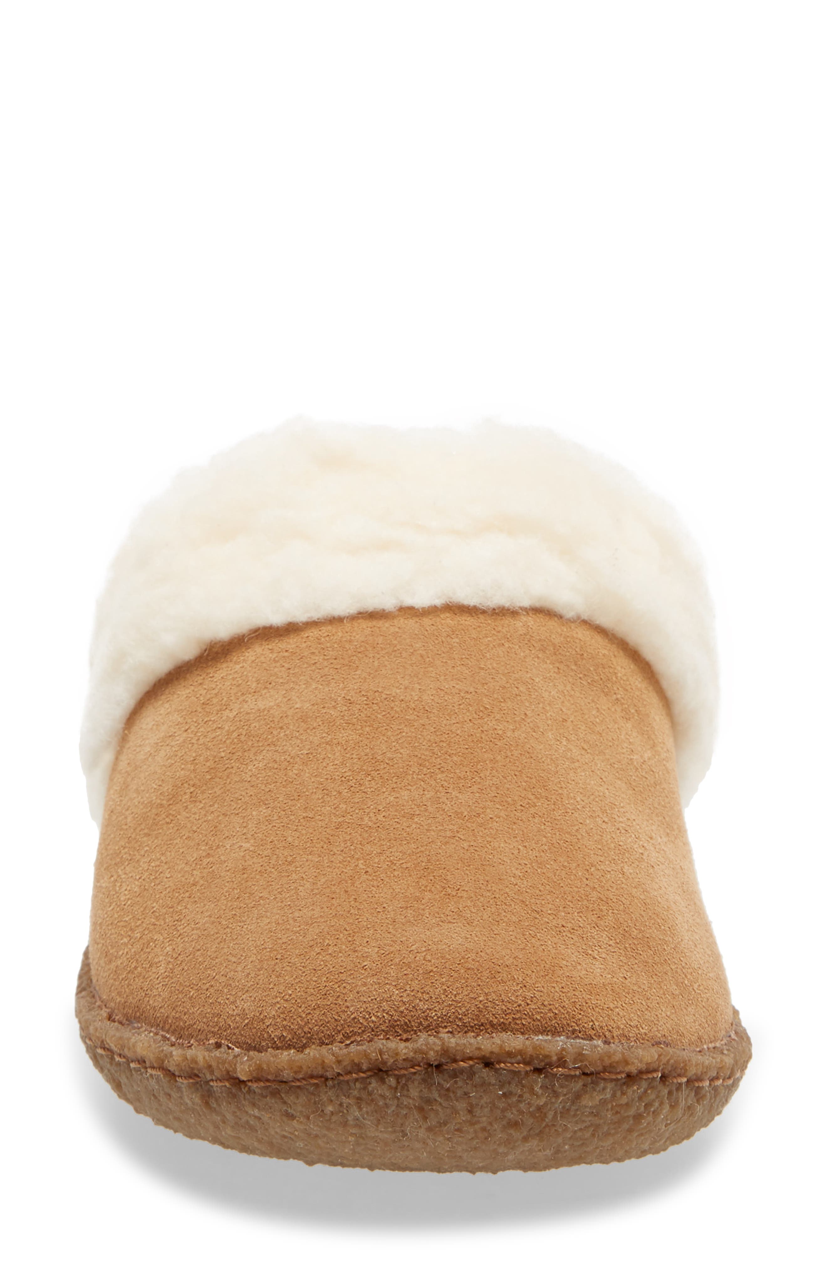 SOREL Nakiska II Faux Shearling Lined Slide Slipper, Alternate, color, Camel Brown/ Natural