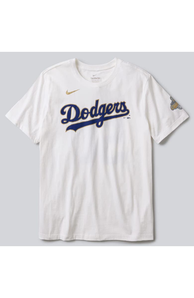 Nike Men's Nike Freddie Freeman White Los Angeles Dodgers 2026 Gold Collection Name & Number T-Shirt, Main, color, White