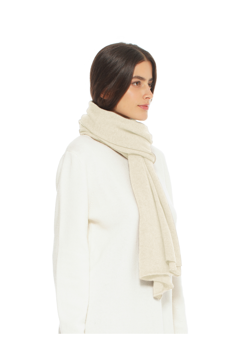 Pure Cashmere Cloud-Soft Scarf, Alternate, color, Milk White