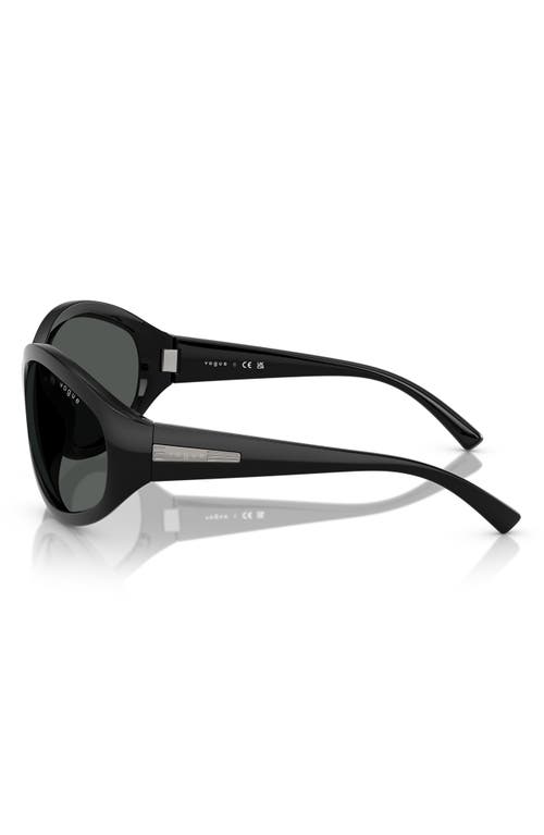 Vogue 65mm Oversize Oval Sunglasses In Black