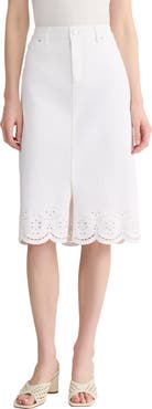 Jones New York Lexington Scallop Hem Skirt