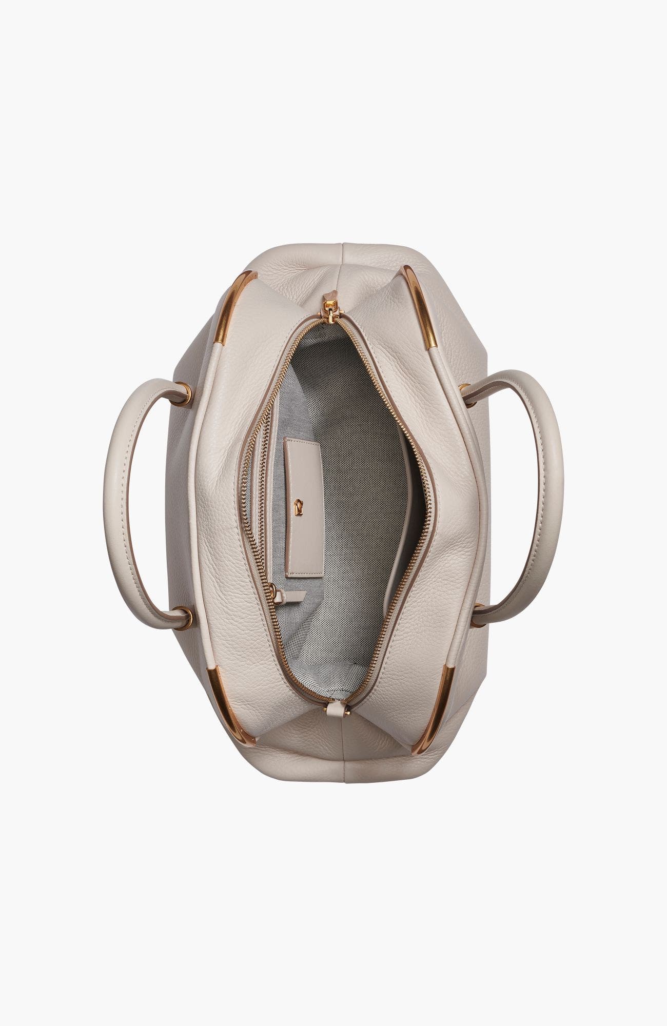 Satin Leather Satchel, Alternate, color, Sand