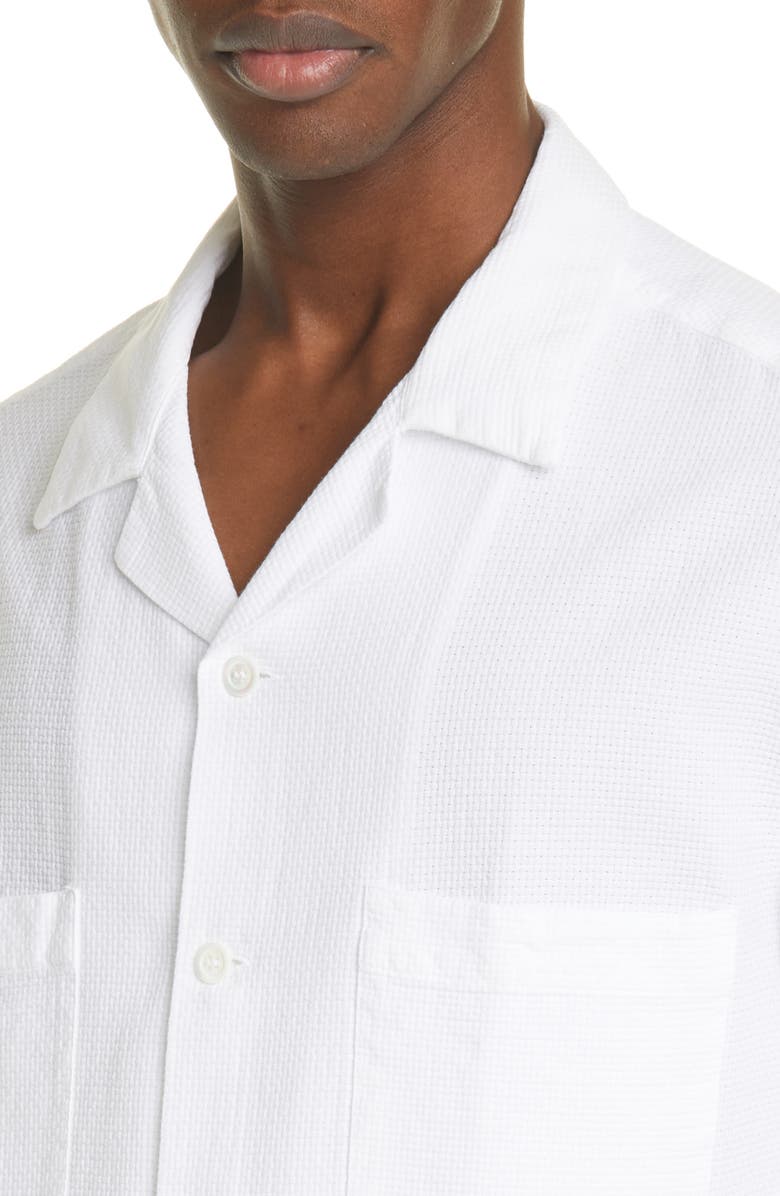 Barena Venezia Camica Solana Textured Short Sleeve Button-Up Camp Shirt, Alternate, color, 