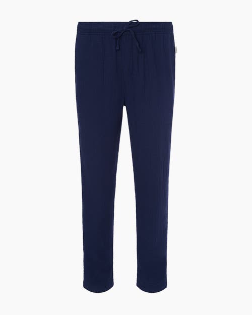 Onia Garment Dye Cotton Drawstring Pant In Blue
