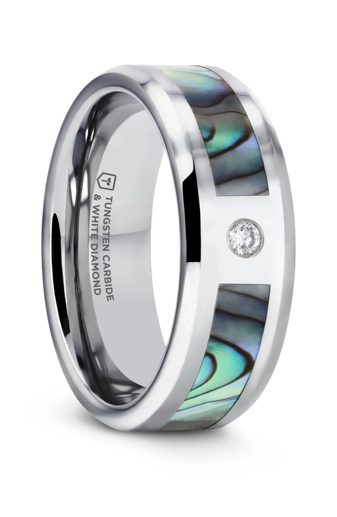 Honolulu Mother of Pearl White Diamond Ring