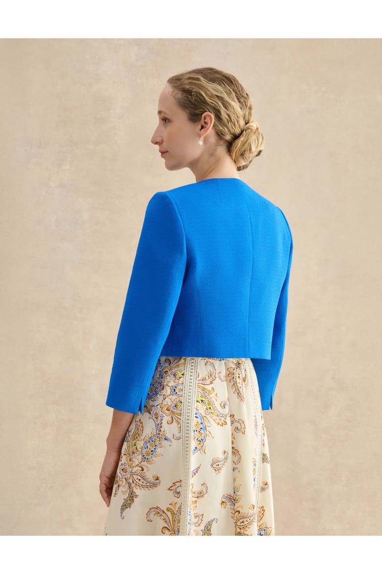 Elize Cropped Jacket, Alternate, color, Azure Blue