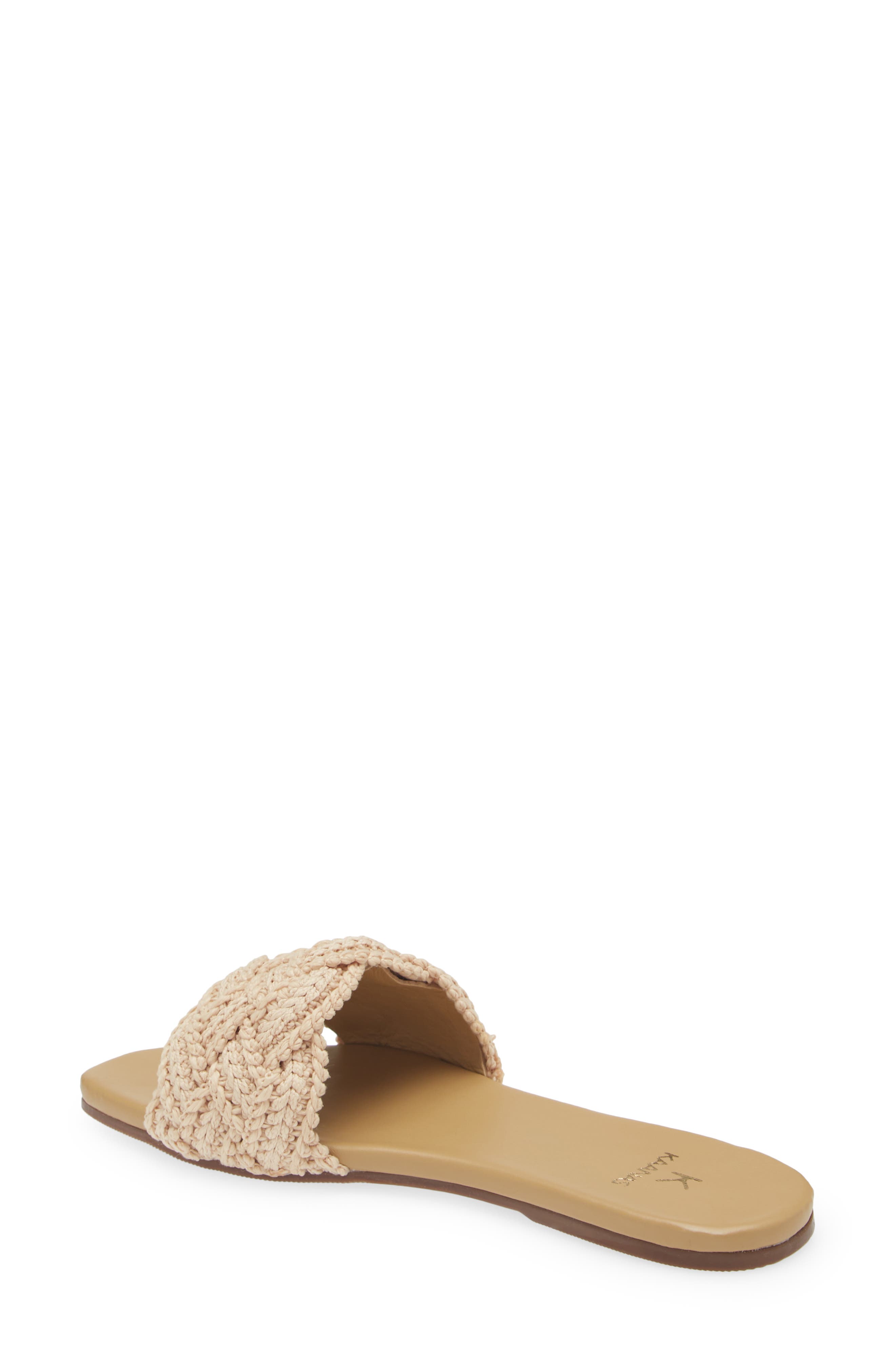 Pansy Slide Sandal, Alternate, color, NATURAL