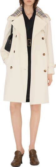 Burberry Mid-length Check Collar Castleford Trench Coat