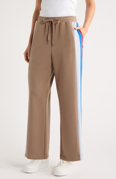 Wide Leg Side Zip Track Pants