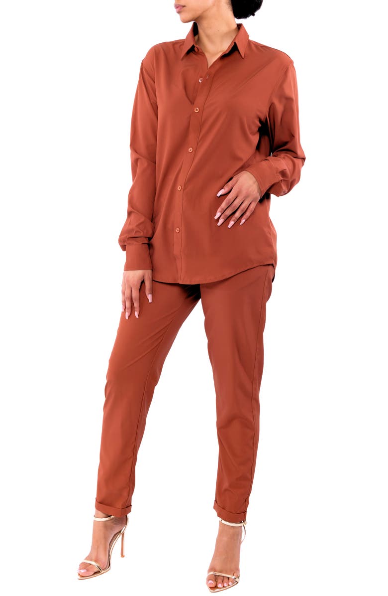 Dai Moda Autumn Button-Up Shirt, Alternate, color, 