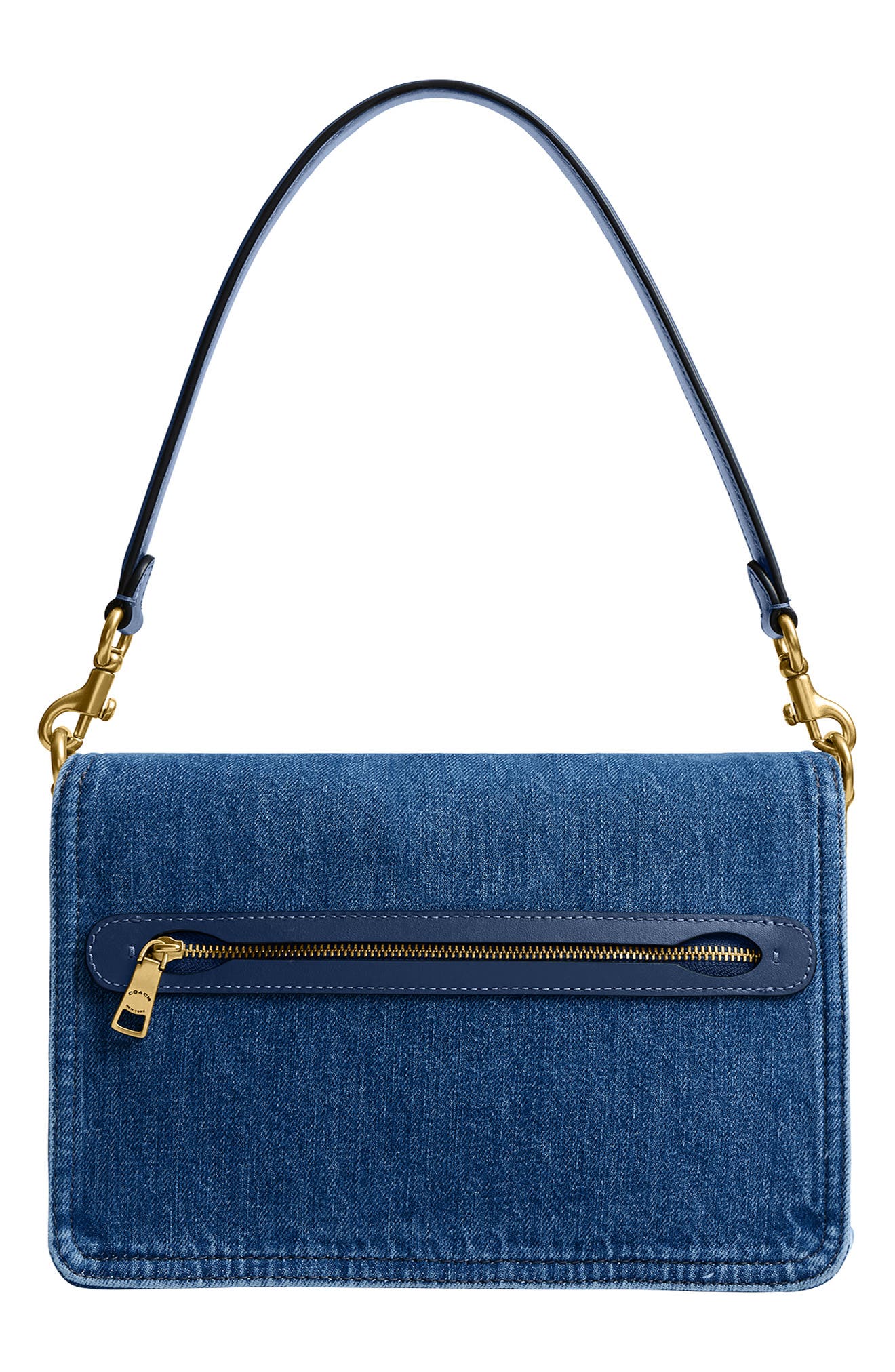 COACH Chain Tabby Denim Shoulder Bag, Alternate, color, 