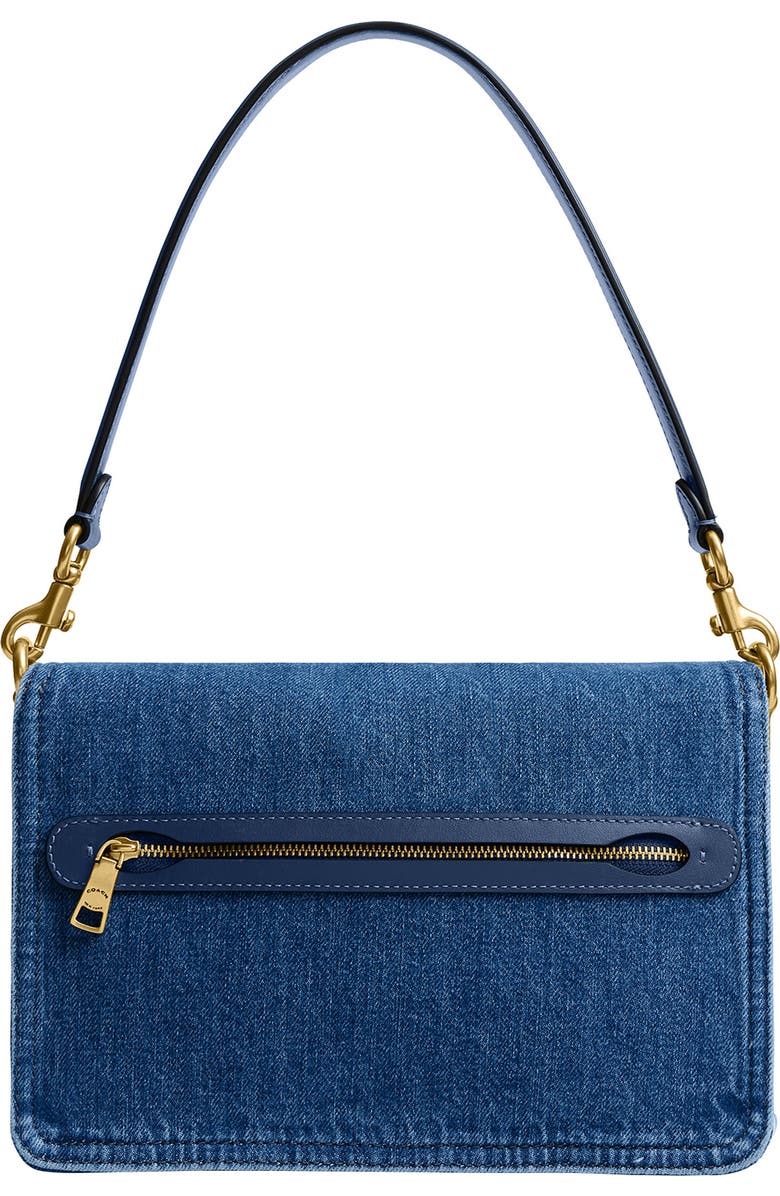 COACH Chain Tabby Denim Shoulder Bag, Alternate, color,