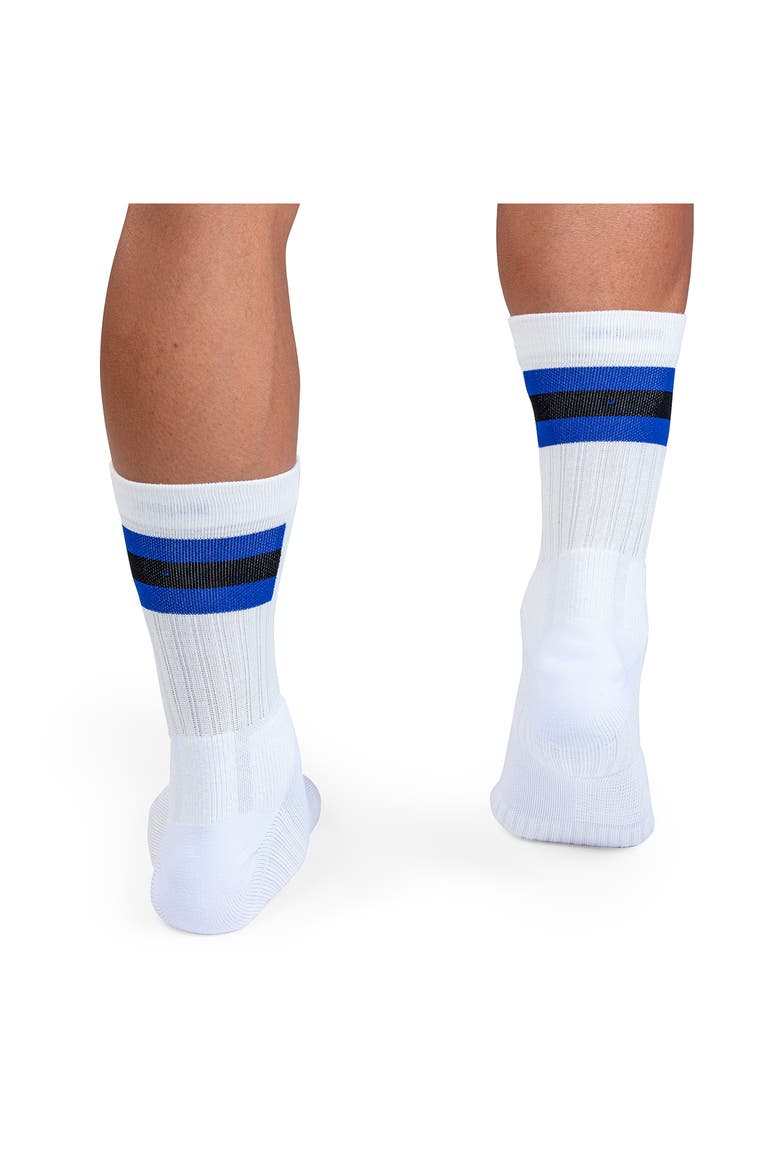 Tennis Crew Socks, Alternate, color, WHITE/ INDIGO