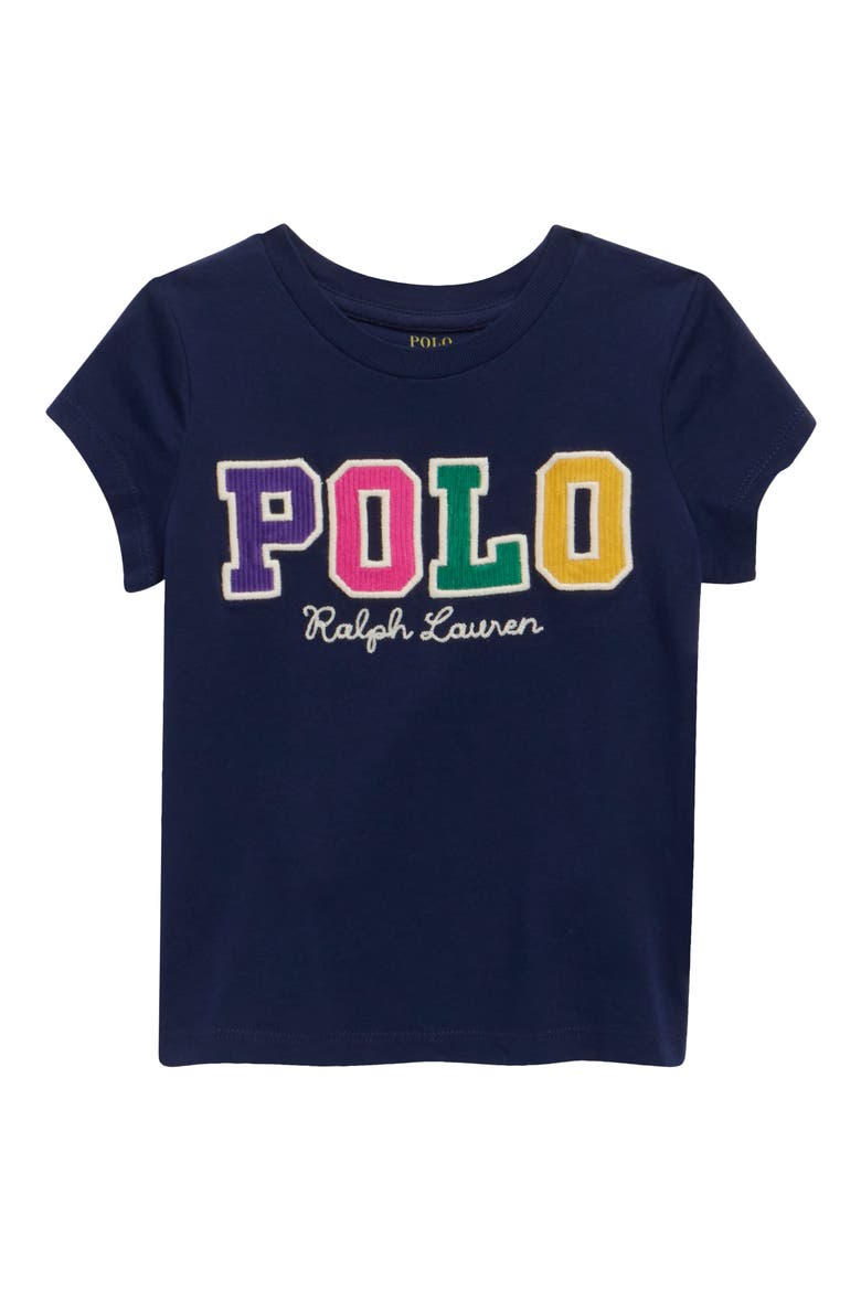 Kids' Logo Graphic T-Shirt, Main, color, NAVY