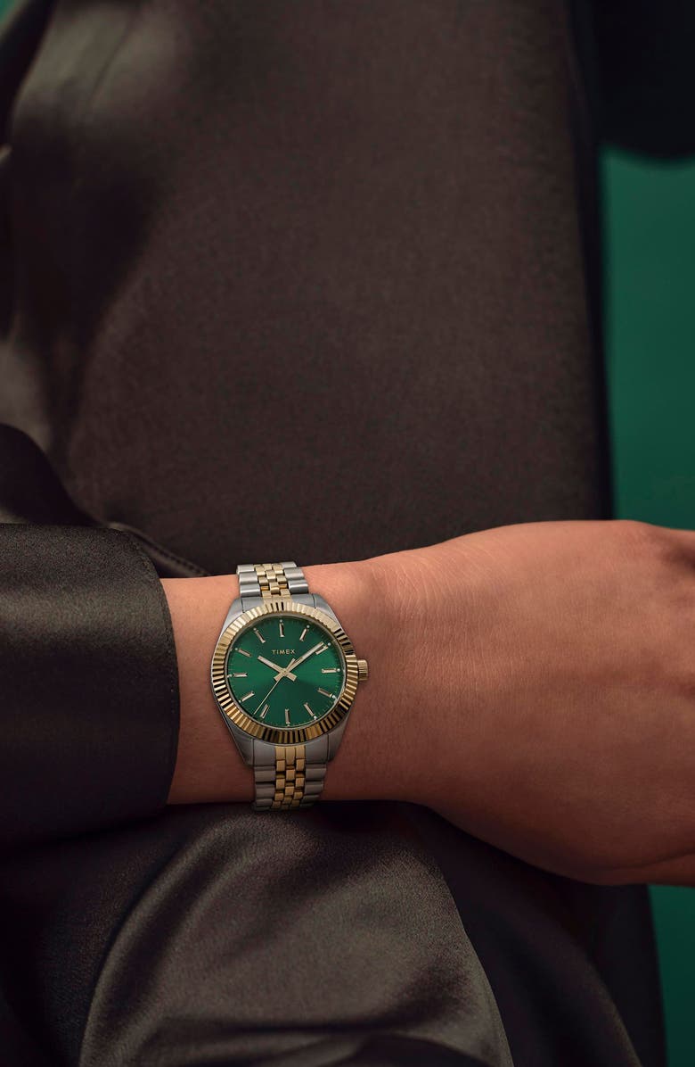 Timex<sup>®</sup> Legacy Two-Tone Bracelet Watch, 36mm, Alternate, color, Two Tone