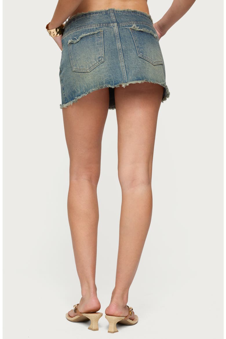 Levana Distressed Denim Miniskirt, Alternate, color, BLUE-WASHED