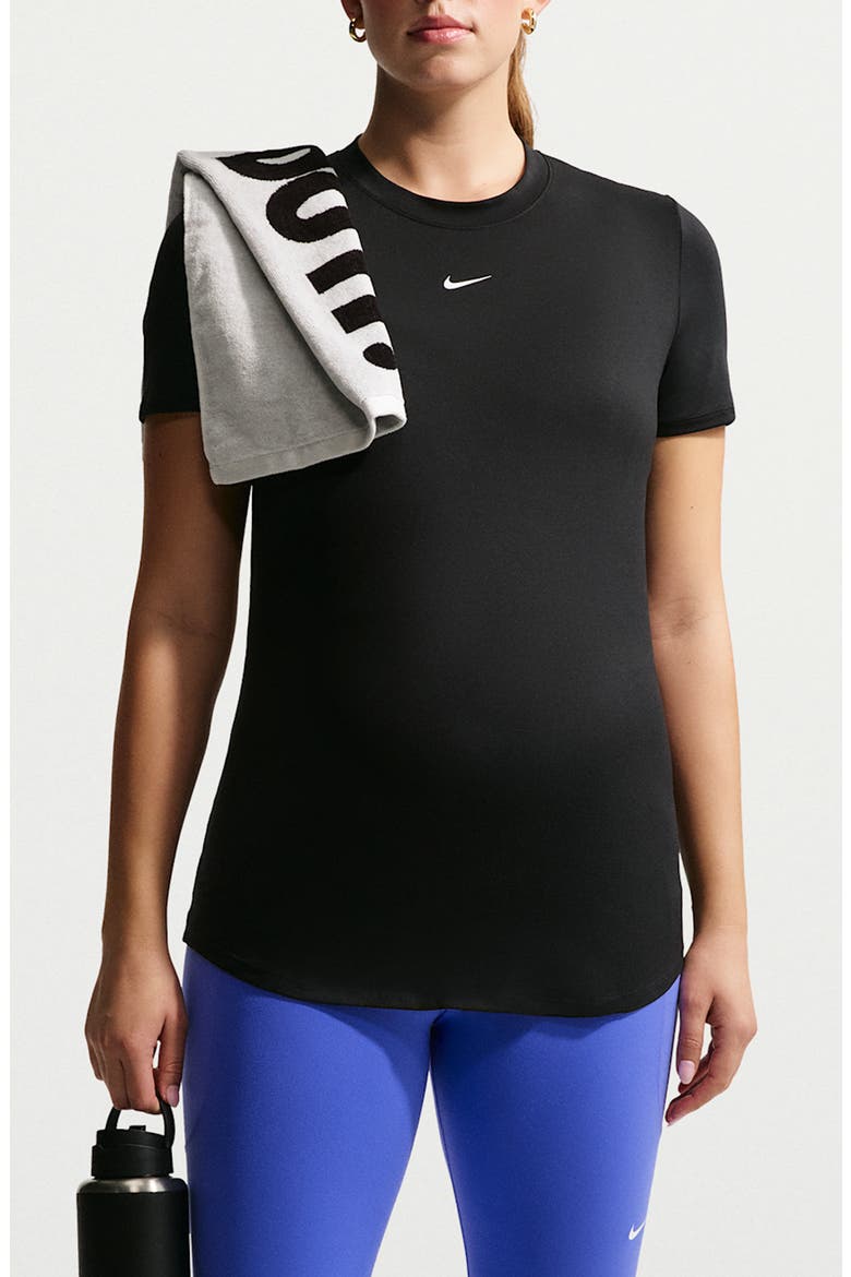 Drill Performance Maternity Top, Main, color, BLACK/ WHITE