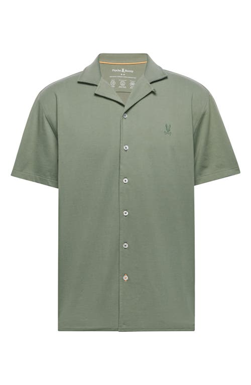 Psycho Bunny Bryan Pima Cotton Blend Camp Shirt