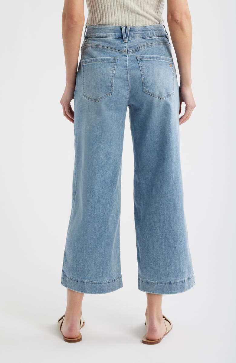 Wit & Wisdom Skyrise Crop Wide Leg Jeans, Alternate, color, Light Blue Artisanal