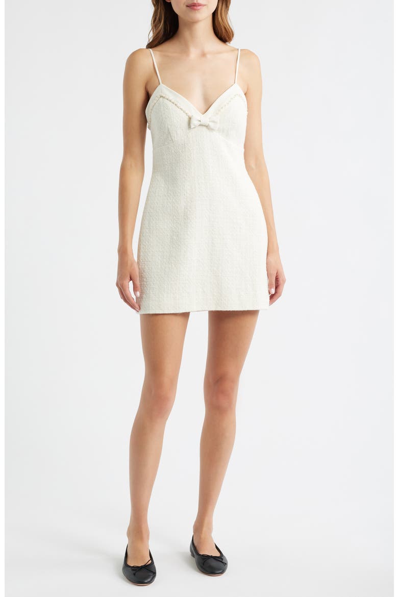 Florencio Tweed Minidress, Main, color, CREAM