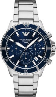 Emporio Armani World Explorer Solar Chronograph Bracelet Watch, 43.5mm