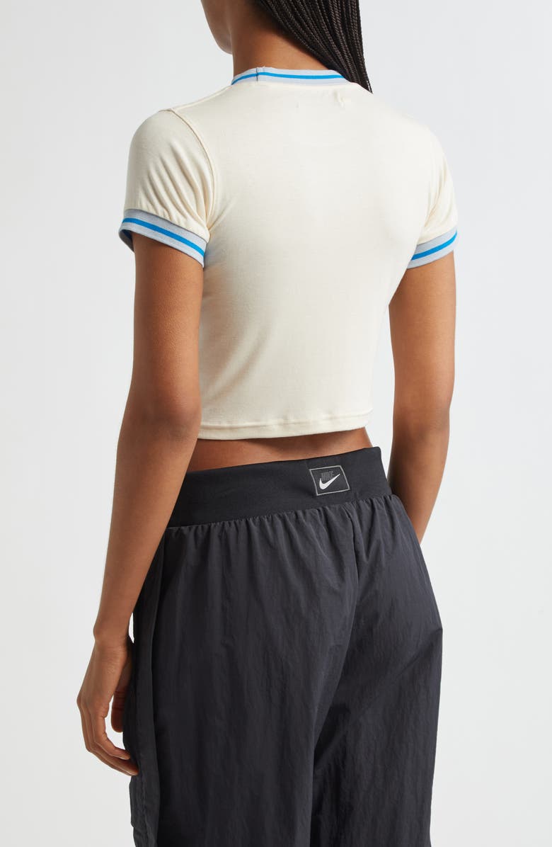 HONOR THE GIFT Logo Ringer T-Shirt, Alternate, color, Ivory/ Blue