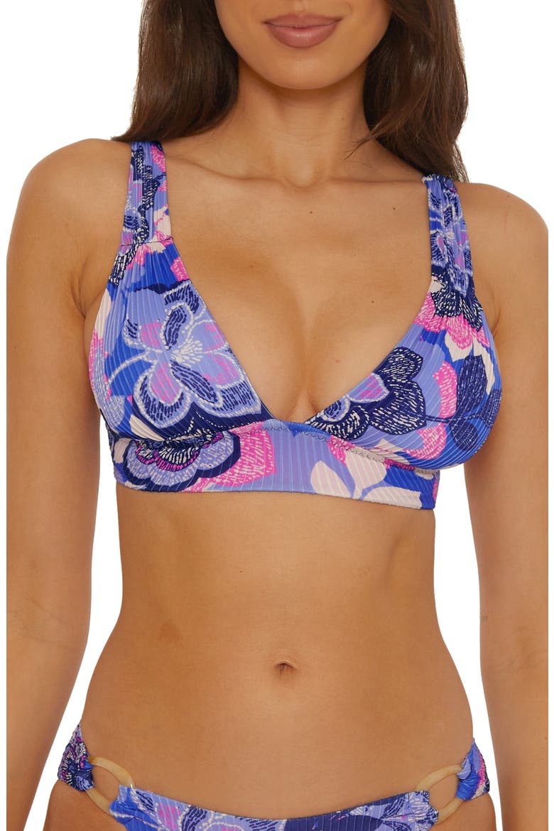 Lanai Halter Bikini Top, Main, color, PURPLE MULTI