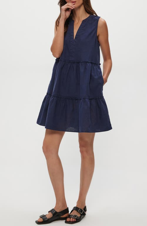 Michael Stars Sandra Sleeveless Tiered Dress In Blue