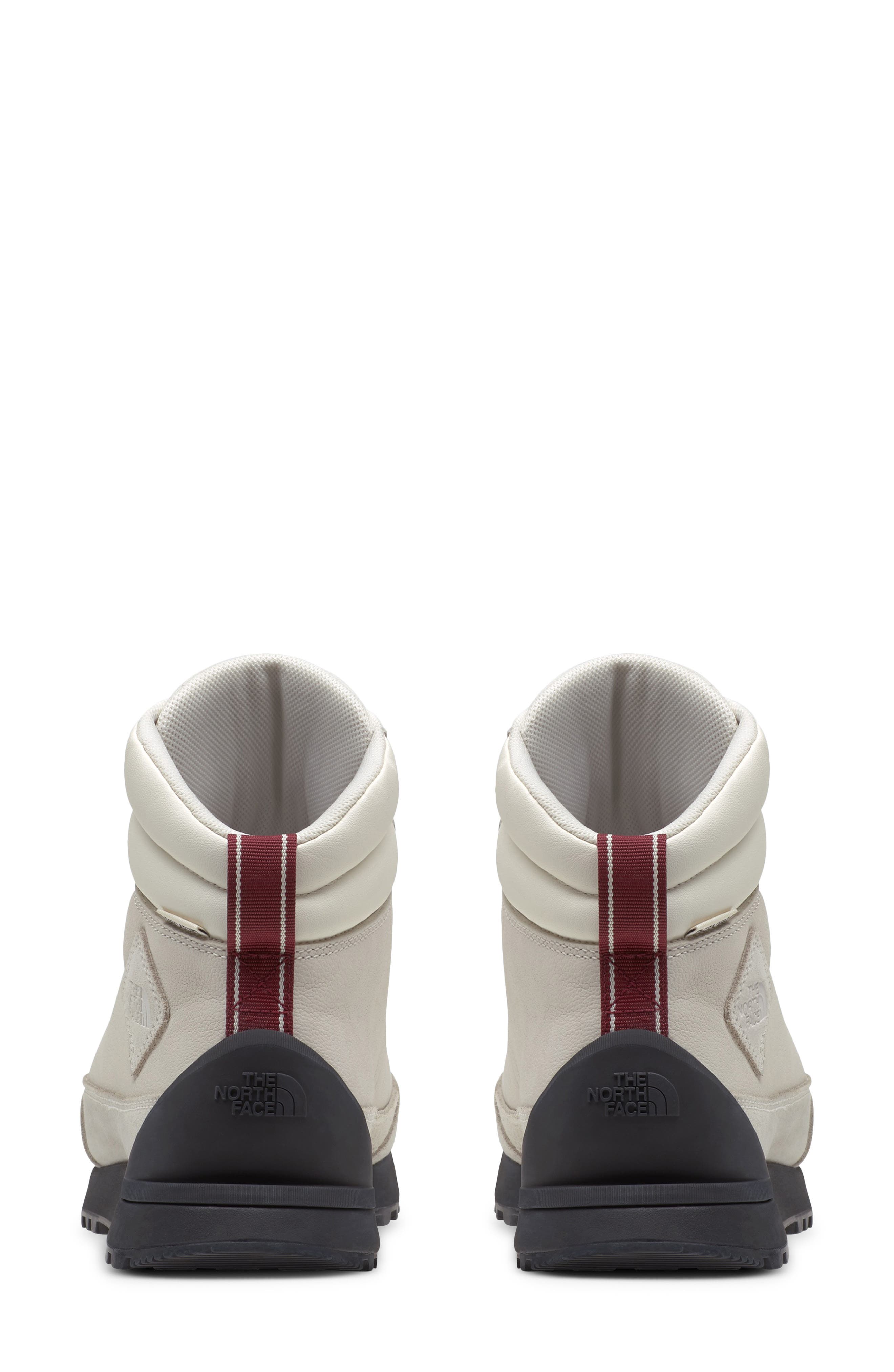 The North Face Back to Berkeley IV Leather Waterproof Hiking Boot, Alternate, color, White Dune/ Tnf Black